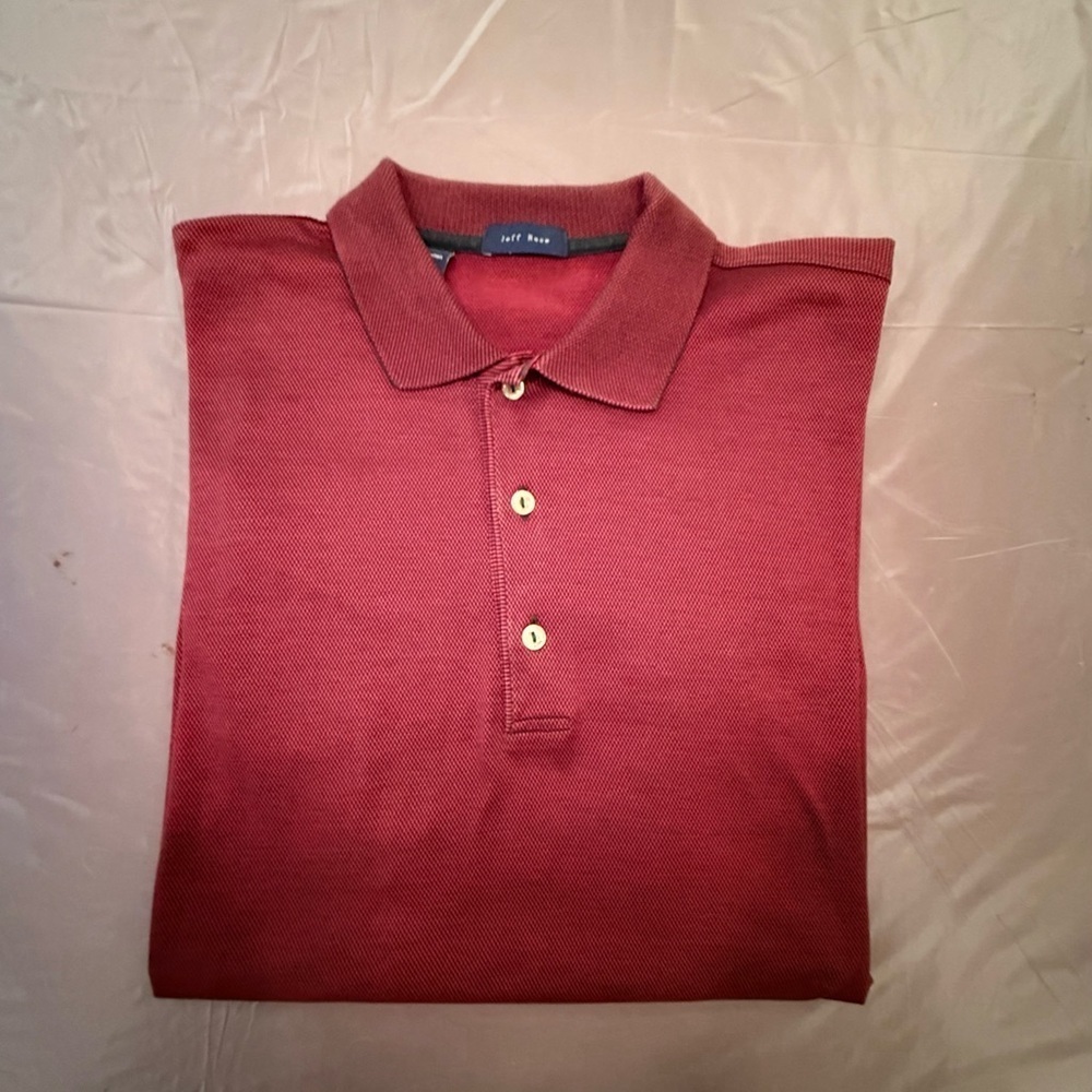NWOT Jeff Rose Red Polo Golf Shirt 100% Cotton Size Large - Picture 2 of 7